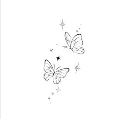 Butterfly Design Tattoo, Dainty Tattoo Designs, Small Girly Tattoos, Double Butterfly, Minimal Tattoo Design, Pretty Hand Tattoos, Small Pretty Tattoos, Cute Little Tattoos, Cute Tiny Tattoos