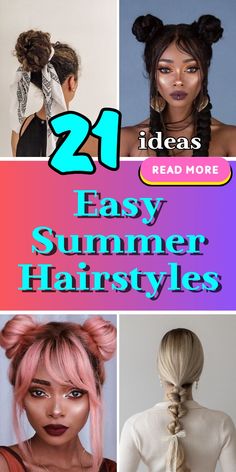 Explore summer hairstyles with braids, buns, ponytails, and festival-inspired looks. Perfect for medium hair shoulder length, long hair, and short hair. Stay effortlessly chic with easy summer hairstyles for school, work, or special occasions. Try these versatile updos for summer elegance Braided Hairstyles For Summer, Space Bun Hairstyles, Space Bun, Concert Hairstyles, Hairstyles Design, Summer Elegance, How To Curl Short Hair, Long To Short Hair, Messy Bun Hairstyles