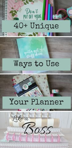 four different ways to use planner pages