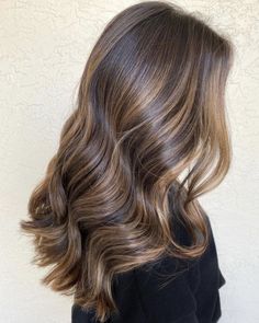 Balayage Hair With Brown Hair, Cool Tone Caramel Balayage, Caramel Highlights On Asian Hair, Dark Brown With Golden Balayage, Dark Golden Brown Balayage, Chocolate Brown Hair With Beige Highlights, Highlited Hair Brown, Blended Highlights Brown Hair, Brown Hair With Definition