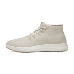 The Wool Runner-up Mizzle is a wet-weather high top made with ZQ Merino wool and a bio-based water repellent shield, so your feet stay dry and cozy no matter what the weather is. | Allbirds Women's Wool Runner-up Mizzles, High Top Sneakers, Beige, Size 10 Winter Outdoor Sneakers With Textured Sole, Winter Mid-top Walking Sneakers, Winter Walking Mid-top Sneakers, Winter Walking Sneakers With Rubber Sole, Beige High-top Sneakers With Rubber Sole For Outdoor, Beige Fall Sneakers For Outdoor Activities, Beige Fall Sneakers For Outdoor, Beige Outdoor Sneakers For Fall, Beige Sneakers For Outdoor Fall Activities