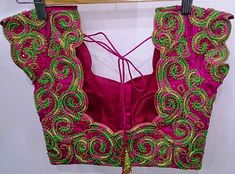 Embellished Saree Blouse, Embellished Saree, Blouse Maggam Work, Blouse Images, Aari Work Blouse