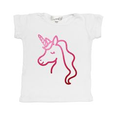 This Unicorn short sleeve shirt is designed in-house by Samantha and Wendi, the mother-daughter duo that owns and operates Sweet Wink! This adorable shirt is Made in the USA and is a great gift for any little girl who loves unicorns. Shirt Color: White Graphic Color: Hot Pink Foil Material: 95% cotton, 5% spandex with baby-safe ink and foil Weight: 7oz Care: Machine wash cold water, No bleach, Tumble dry low Fit: Fitted shirt, not boxy or oversized, meant to tuck inside tutu Sizing: 0-3m, 3-6m, Pink Foil, Unicorn Shirt, Unicorn Tshirt, Baby Safe, Girls Tees, Silhouette Projects, Cute Shirts, Mother Daughter, Shirt Color