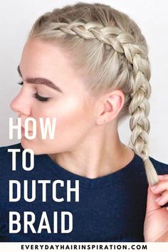 Dutch Braid Your Own Hair, Braiding Your Own Hair, Shorthair Hairstyles, Step By Step Hairstyles, Short Braids, Heatless Hairstyles