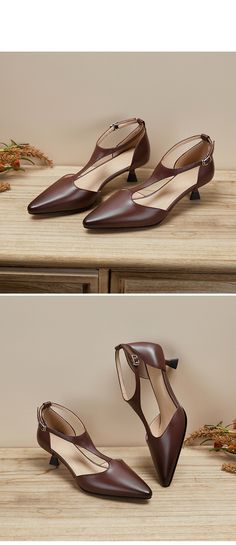 CHIKO Mary-Kate Pointy Toe Stiletto T-Strap Shoes Strap Shoes Heels, Chiko Shoes, T Strap Shoes, Mary Kate, Strap Shoes, Work Attire, Amazing Places, Leather Items, T Strap