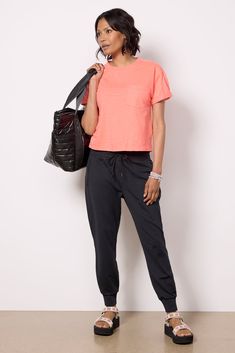 Perfect for laidback or on-the-go days, these Beyond Yoga joggers feature a slim-fit leg, drawstring elastic waistband, and zipper side pockets. The soft, four-way stretch heather fabric will keep you comfy-chic all day long. | BEYOND YOGA Women's Heather Rib Street Jogger Pants, Size Large, Black Athleisure Sweatpants With Drawstring For Workout, Athleisure Drawstring Sweatpants For Workout, Athleisure Sweatpants With Functional Drawstring For Workout, Athleisure Workout Sweatpants With Functional Drawstring, Versatile Joggers With Side Pockets For Workout, Casual Moisture-wicking Sweatpants For Yoga, Versatile Workout Joggers With Side Pockets, Casual Go-dry Yoga Pants For Loungewear, Casual Yoga Activewear With Side Pockets