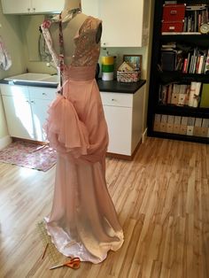 How to hem a prom dress, wedding dress, formal gown - noelle o designs Sew Prom Dress Diy, How To Hem A Prom Dress, Bridesmaid Dress Too Small Hack, Formal Mermaid Hem Gown With Back Opening, How To Hem A Formal Gown, Prom Dress Alterations, Crystal Wedding Dress, Gown Prom, Dress Alterations