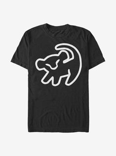 a black t - shirt with an image of a lion on it