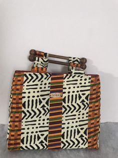 Kente Handbag/African Handbag/Wood Dowel Handle Bag/Handmade | Etsy Rectangular Bags With Bamboo Handle For Gift, Rectangular Bag With Bamboo Handle As Gift, Traditional Brown Rectangular Shoulder Bag, Rectangular Bag With Bamboo Handle For Gift, Bamboo Handle Tote Bag As Gift, Bamboo Handle Tote Bag For Gift, Traditional Beige Handheld Shoulder Bag, Traditional Handheld Beige Shoulder Bag, Traditional Top Handle Bag As Gift