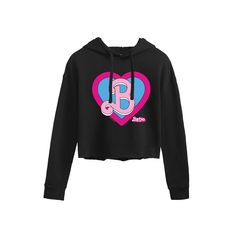 You will love the fun and comfortable style of this Juniors' Barbie The Movie Heart Cropped Hoodie. You will love the fun and comfortable style of this Juniors' Barbie The Movie Heart Cropped Hoodie. FEATURES Long sleevesFABRIC & CARE Cotton, polyester Machine wash Imported Size: Small. Color: Black. Gender: female. Age Group: kids. Pattern: Graphic. Cute Black Hooded Sweatshirt, Cute Black Sweatshirt With Letter Print, Cute Black Hoodie With Graphic Print, Playful Black Hooded Hoodie, Black Cotton Sweatshirt With Heart Graphic, Trendy Heart Graphic Sweatshirt For Winter, Trendy Winter Sweatshirt With Heart Graphic, Barbie Movie Outfits, Barbie Hoodie