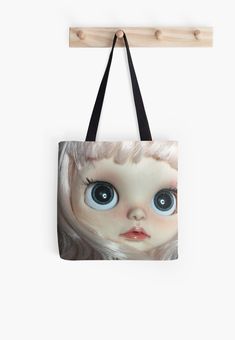 Soft polyester canvas shopping bag with edge-to-edge print on both sides. Fully lined for extra strength. Three sizes to choose from. Blythe Pattern, Blythe Doll Coquette, Emo Blythe Doll, Alternative Blythe Doll, Inside My Bag, Blythe Custom, Canvas Shopping Bag, J Fashion, Birthday Wishlist