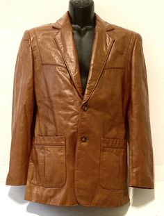 This is one cool jacket.... It looks like something that you would have seen on Starsky and Hutch!  It is in amazing condition and would make a great edition to anyone's collection, or would be great for a movie prop. Measures 18" from armpit to armpit buttoned Leather Blazer Outfit Men, Old Hollywood Gala, Leather Blazer Outfit, Hollywood Gala, Vintage Jacket Outfit, Chess King, Blazer Outfit, Cool Jackets, Blazer Outfits