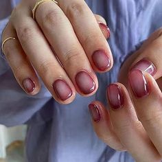 Aura Nails, Mens Nails, Minimal Nails, Fall Acrylic Nails, Burgundy Nails, Red Nail, Minimalist Nails, Dream Nails, Funky Nails