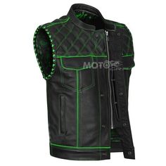 New! Men's Black Leather Vest Diamond Motorbike Motorcycle Concealed Green Waistcoat was just added to eBay. Check it out! #eBay #eBaySeller Green Waistcoat, Black Leather Vest, Motorcycle Club, Personal Protection, Mens Black Leather, Green Diamond, Leather Vest, Paisley Design, Air Vent