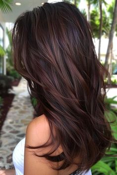 Brown On Brown Hair Color, Lowlights Balayage Brunette, Fall Cool Toned Hair, Fall Color For Dark Brown Hair, Dark Chocolate Mahogany Hair, Best Hair Color For Brown Hair, Different Color Brunettes, Dark Mahogany Brown Hair With Highlights, Pretty Fall Hair Color Brunettes