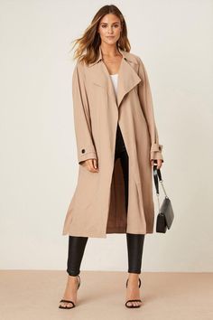 Long Duster Light Weight Trench Coat Trench Coat Beige, Lightweight Trench Coat, Faux Shearling Coat, Long Duster, Duster Jacket, Womens Clothes, Clothes Sale, Shearling Coat, Womens Blazers