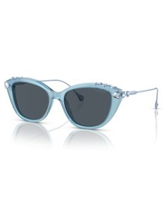 in stock Elegant Blue Sunglasses For Evening, Elegant Blue Sunglasses For Party, Elegant Blue Sunglasses For Formal Occasions, Elegant Blue Party Sunglasses, Women's Sunglasses, Sunglasses Women, Opal, Light Blue, In Store