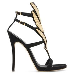 Guissepe Zanotti Heels, Guissepe Zanotti, Baddie Heels, Sandals Socks, Trendy High Heels, Black High Heel Sandals, Zanotti Heels, Fae Folk, Giuseppe Zanotti Heels