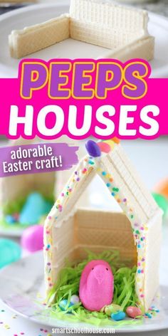 the cover of peeps houses adorable easter craft