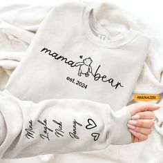 These exquisitely personalized sweatshirt will make your day a little extraordinary and meaningful. They're also great gifts for Mother's Day, Father's Day, Birthdays, Christmas, Halloween, and other significant events to make your loved ones feel even more special. Product details: Material: 100% cotton, 99/1 cotton/poly (Ash) Decoration type: Digital Print Our Products:  This is a customized product with a customized design Available in sizes S-5XL, unisex sizing Tearaway label Laundry guide: Personalized White Sweatshirt For Family Matching, Personalized Long Sleeve Sweatshirt, Personalized Long Sleeve Sweatshirt For Mother's Day, Family Matching Custom Text White Sweatshirt, Family Matching White Sweatshirt With Custom Text, Custom Name White Crew Neck Sweatshirt, Personalized Sweatshirt For Mother's Day Gift, Custom Name Cotton Sweatshirt For Gift, Personalized White Sweatshirt For Gift