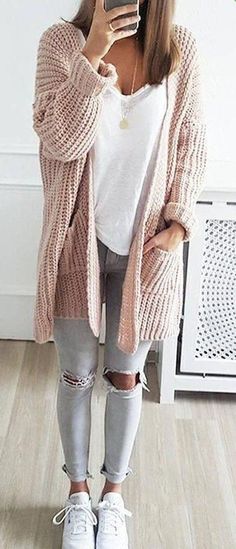 Cute Fall Casual Back to School Outfits Ideas for Teens for College 2018 Casual Fashion -ideas para el regreso a la escuela -  #ou -  - #Uncategorized #malvinareichel335 Dream Closets, Casual School Outfits, Clothes Outfit, Tumblr Fashion, Cardigan Outfits, Cute Fall Outfits, Casual Winter Outfits, 가을 패션, Outfits Casual