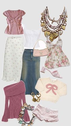 Girly Spring Outfits, Coquette 2000s, 2000s Clothing, Coquette Vintage, 2000s Outfits, Pink Coquette, Vintage Outfit, 2000s Fashion Outfits