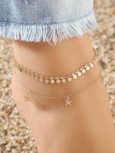 Hand Jewelry Rings, Cute Anklets, Beautiful Anklet, Anklet Designs, Pretty Jewelry Necklaces, Ankle Jewelry, Private Plane, Fancy Jewellery Designs, Jewelry Accessories Ideas