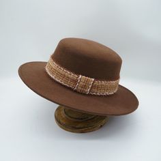 Product Category: Top HatHat style: taperedHat brim style: wide brimColor: brownSize: M (56-58cm)Function: sun protection, warmth, sunshadeFabric name: WoolMain fabric composition: woolStyle classification: Literary retro Wool Wide Brim Boater Hat For Fall, Wide Brim Wool Boater Hat For Fall, Fitted Brown Brimmed Top Hat, Wool Wide Brim Boater Hat For Winter, Wide Brim Wool Boater Hat For Winter, Winter Wool Boater Hat With Wide Brim, Winter Wool Wide Brim Boater Hat, Fitted Brown Top Hat With Flat Brim, Brown Fitted Top Hat With Flat Brim