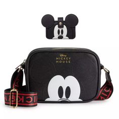 Brand New Show Off Your Favorite Cartoon Character With This Disney's Mickey Mouse Purse And Card Wallet. Great For Everyday Use. Zipper Closure Adjustable Shoulder Strap Strap Length: 28"-52" Gold-Tone Hardware Has 1 Interior Slip Pocket Measures 5"H X 7"W X 2.25"D Mickey Mouse Loves Money Almost As Much As He Loves Minnie. Let Him Take Care Of Your Valuables With This Mickey Mouse Snap Closure Wallet. The Embossed Design Of Mickey Mouse And His Iconic Ears Make This Wallet A Collectible Piece Disney Bags With Card Slots For Everyday Use, Cool Mickey Mouse, Mickey Mouse Purse, Disney Bags Backpacks, Disney Bags, Disney Bag, Disneyland Trip, Favorite Cartoon Character, Embossed Design