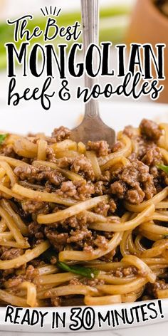 the best mongolian beef and noodles ready in 30 minutes