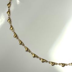 Heart Link Chain Necklace 🤍 Dainty & perfect for everyday wear! 18k gold plated stainless steel heart link chain at the length of your choice! (If you don't see your desired length in the drop down menu, send me a message. I am always happy to customize!) ✨extender added for adjustability!  Hypoallergenic & tarnish resistant 😊 Made with love 🫶 Gold Tarnish Resistant Heart Necklace, Tarnish Resistant Gold Heart Necklace, Gold Heart Necklace For Everyday, Everyday Gold Heart Necklace, Valentine's Day Heart Necklace With Gold Chain, Valentine's Day Gold Chain Heart Necklace, Valentine's Day Metal Heart Necklace Tarnish Resistant, Gold-tone Heart-shaped Delicate Chain Necklace, Gold-tone Heart Chain Necklace With Delicate Chain