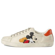 Disney x Gucci Ace Low 'Mickey Mouse - Ivory' 603697-AYO70-9591 (SNKR/Skate/Casual/Crossover) Gucci Mickey Mouse, Gucci High Top Sneakers, Gucci Mens Sneakers, Gucci High Tops, Gucci Ace Sneakers, Black High Top Sneakers, Shoes Gucci, Gucci Sneakers, Nike Air Jordans