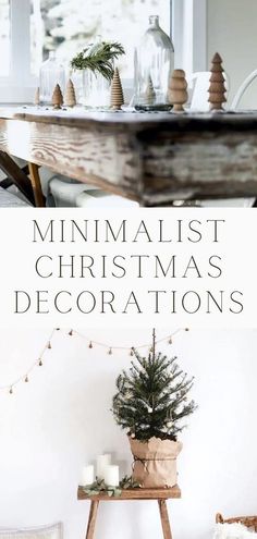 minimalist christmas decorations with text overlay