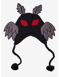 Mothman Costume, Tassel Beanie, Monster Clothes, Random Wishlist, Moth Man, Cool Beanies, Silly Clothes, Right Arrow Icon, Gift Inspo