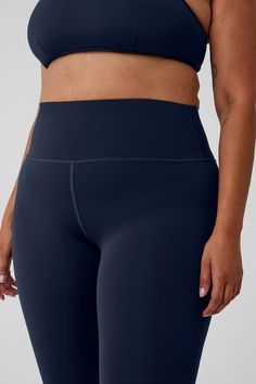 Wondering why these leggings are a fan favorite? Maybe it’s the sculpting, subtly sheeny, high-compression Airlift fabric. Or the fact that they fit like a glove, complete with a wide, double-layered waistband for a holds-you-in feel. Or the ⅞ length hems that are perfect for petites or an above-the-ankle fit. Pick your color and get ready to wear yours on repeat. Functional Fitted Leggings With Built-in Shorts, Alo Yoga Compressive Athleisure Leggings, Compressive Alo Yoga Pants For Workout, Functional Alo Yoga Leggings For Pilates, Alo Yoga Compressive Sporty Leggings, Compressive Alo Yoga Activewear, Alo Yoga Functional Leggings For Pilates, Alo Yoga Functional Elastane Activewear, Alo Yoga Compressive Elastane Activewear