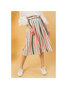 Imported
S.M.L
A woven midi skirt featuring a multicolored stripe print, pleated construction, side on-seam pockets, banded waist, belt loop, removable belt, concealed back zipper hook and eye closure, and A-line silhouette
100% Polyester 
Ivory 
SALA Woven Midi SkirtA Woven Midi Skirt Multicolor         Women Clothing, size features are:Bust: ,Length: ,Sleeve Length: Casual Multicolor Midi Length Bottoms, Spring Striped Pleated Skirt, Striped Midi Skirt For Work, Striped Pleated Flared Skirt, Pleated Multicolor Midi Skirt, Summer Striped Pleated Skirt, Spring Striped Flared Skirt, Pleated Striped Skirt For Summer, Striped Midi Length Summer Bottoms