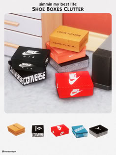 an advertisement for nike's shoes is shown in the middle of several different colors