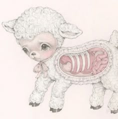 littlenursegirl Lamb Drawing, Nurse Girl, Surrealism Artists, Arte Van Gogh, Creepy Art