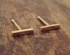 . Minimalist Earrings Silver, Gold Bar Earrings Studs, Staple Earrings, Silver Bar Earrings, Rose Gold Bar, Gold Bar Earrings, Rose Gold Earrings Studs, Minimalist Earrings Studs