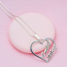 onecklace Love me, love me, say that you love me...with this necklace! #oNecklace • • • #newareivals #jewelry #silver #personalizedjewelry #namenecklace #nameheart #heartnecklace Heart-shaped Engraved Necklaces For Father's Day, Engraved Heart Necklaces For Father's Day, Father's Day Heart-shaped Engraved Necklaces, Double Heart Engraved Name Necklace For Anniversary, Silver Double Heart Custom Name Necklaces, Personalized Heart-shaped Sterling Silver Name Necklace, Engraved Double Heart Name Necklace For Anniversary, Sterling Silver Double Heart Name Necklace For Gifts, Sterling Silver Double Heart Name Necklace Gift