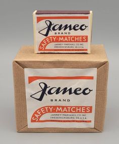 two boxes of sanco safety matches sitting on top of each other