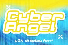 Cyber Angel Y2K Display Angel Font, Angel Y2k, Design Title, Cute Font, Decorative Fonts, Angel Design, Commercial Fonts