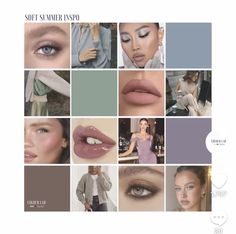 Makeup For Soft Summer Color Palette, Soft Summer Ethereal, Bella Hadid Soft Summer, Light Summer Hair Color Palette, Soft Summer Examples, Soft Summer Brunette, Soft Summer Makeup Looks, Body Type Aesthetic, Fair Soft Summer