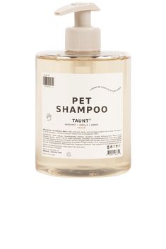 a bottle of pet shampoo on a white background