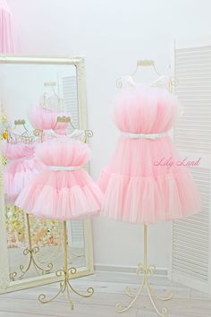 Pink Dress, Matching Dresses, Dress For Mommy And Me, Mother Daughter, Wedding Guest Dresses, Tutu Tulle Dress, Birthday Daughter Dress, Birthday Girl Dress, Special Occasion Dress, Pink Wedding Dress, Evening Party Dress, Bridesmaid Dress, Knee Length Dress, Corset Dress Matching shot puffy dresses for mom and baby have very original fashionable design... is so gorgeous that we do not have enough words to express how is it! This stylish dresses is perfect for any celebration - birthday party, w Matching Dresses For Mother And Daughter, Short Puffy Dresses, Daughter Dress, Birthday Daughter, Baby Birthday Dress, Barbie Dresses, Mother Daughter Dresses Matching, Puffy Dresses, Flower Girl Dresses Tutu