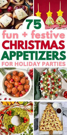 The best quick and easy appetizer recipes for christmas party ideas for kids and adults, include cold make ahead no bake dips, vegetarian holiday finger foods, and Christmas snack food recipes for a crowd. Creative Christmas Appetizers, Top Christmas Movies, Big Batch Recipes, Easy Appetizers For A Party, Cheese Christmas, Appetizers For A Party