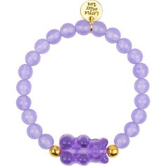 Let your wrist game shine with this little band of awesomeness. Purple semi-precious gemstone bracelet accompanied by a colorful gummy bear accent is the perfect way to show off your unique style and personality. Made with love in CA from super comfy materials, these bracelets are the ultimate accessory for school, playdates, and everything in between. | Little Miss Zoe | Gemstone Bracelet w/ Gummy Bear Accent Charm, (Purple, One Size) | Maisonette collects the best children’s products from around the world (unlike Zulily, Etsy, The Tot, Farfetch Kids, Childrensalon, Crate and Kids, Kohls, Wayfair, Buy Buy Baby, Nordstroms, Mini Boden, J.Crew Factory, or PotteryBarn Kids), creating a curated shopping experience for you. Think of us as your shortcut to fashion for litte ones! Playful Hypoallergenic Purple Jewelry, Playful Purple Hypoallergenic Jewelry, Trendy Purple Jewelry For Birthday, Gummy Bear Bracelet, Jewellery Diy, Wrist Game, Gummy Bear, Shop Jewelry, Buy Buy