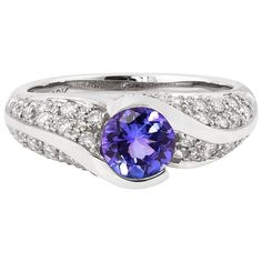 White Diamond Ring, Tanzanite Ring, Naha, Tanzania, Bridal Rings, White Gold Diamonds, White Diamond, Sapphire Ring, Fashion Rings