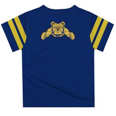 Let your kiddo look cool in his new team spirit boys tee shirt. Let him play, go to the game, and cheer loudly and proudly with his NC A&T North Carolina A&T State University Aggies gear by Vive La Fete. Celebrate and cheer on game day with our classic design NC A&T North Carolina A&T State University Aggies Short Overstitched Crew Neck Sleeve Top. Officially Licensed product sold by Vive La Fete. This awesome graphics, fun and game day crew neck t-shirt features officially licensed NC A&T North Cotton Short Sleeve T-shirt With Mascot, Team-colored Cheerleading Tops With Team Logo, Team-colored Tops With Team Logo For Cheerleading, Fan Apparel T-shirt With Mascot, Sports Fan T-shirt With Mascot For Fan Merchandise, Blue College T-shirt For Football Season, Game Day Fan Apparel T-shirt With Mascot, Sports Season Mascot T-shirt For Fans, Fan Apparel T-shirt With Mascot For Game Day