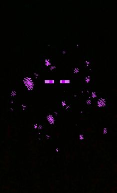 an image of purple pixeles in the dark with no one on it's face